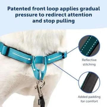 PetSafe Easy Walk Deluxe Dog Harness, No Pull Dog Harness – Perfect for Leash & Harness Training – Stops Pets from Pulling and Choking on Walks – Medium/Large, Steel