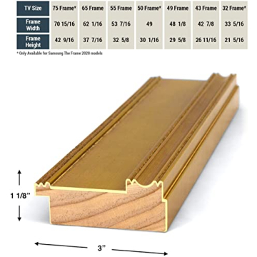 Elegant Antique Gold Frame for Samsung The Frame TV