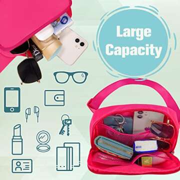 TDIFFUN Fanny Packs for Women Men, Fashion Waist Pack Small Belt Bag with Adjustable Strap for Running, Travel and Hiking, Hot Pink