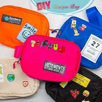 TDIFFUN Fanny Packs for Women Men, Fashion Waist Pack Small Belt Bag with Adjustable Strap for Running, Travel and Hiking, Hot Pink