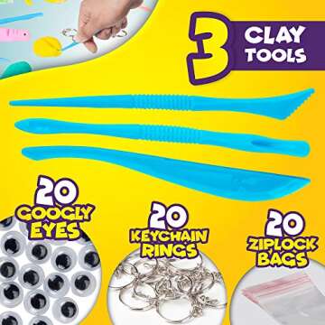 Creative Kids Air Dry Clay Kit - 30 Colors for Kids