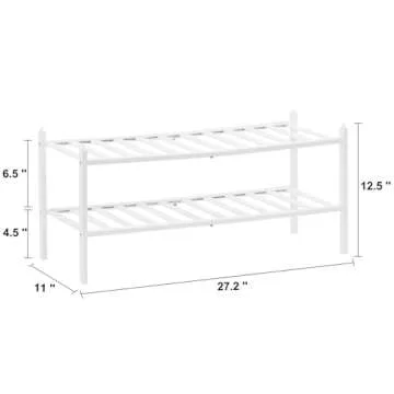 Dikolre Bamboo Shoe Rack - Stackable & Easy to Assemble