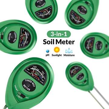 3-in-1 Soil Test Kit for Home and Garden Care
