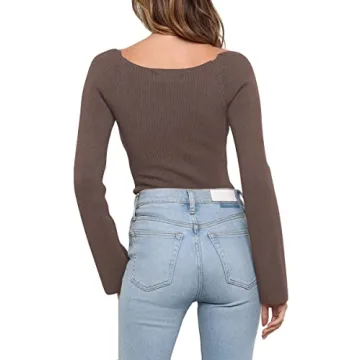 LILLUSORY Fashion Spring Sweater Trendy Casual Dressy Corset Tops