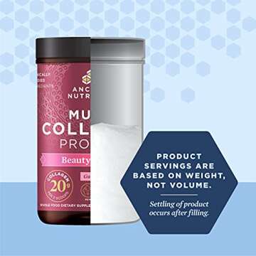 Ancient Nutrition Collagen Powder Protein, Multi Collagen Protein Beauty + Sleep w/Vitamin C, Vanilla Chai, 20 Servings, Hydrolyzed Collagen Peptides Supports Skin and Nails, 8.7oz