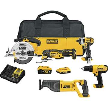 DEWALT 5 Tool Cordless Drill Set DCK551D1M1