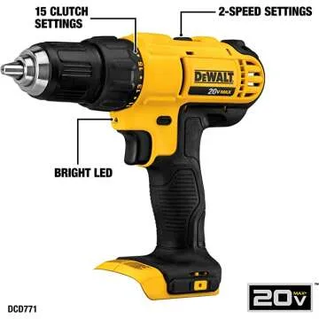 DEWALT 5 Tool Cordless Drill Set DCK551D1M1