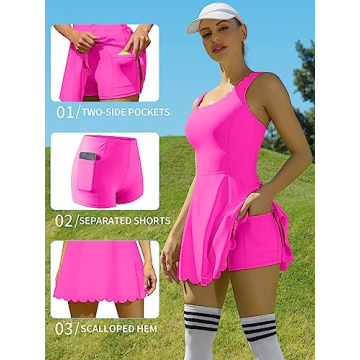 Stylish ATTRACO Women Tennis Dress with Shorts for Active Days