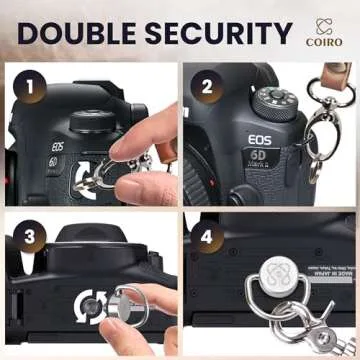 C Coiro Camera Harness for 2 Cameras – Dual Shoulder Leather Camera Strap – Double Camera Harness for DSLR/SLR, Camera Straps for Photographers of All Levels, Standard Straps/Color Beige