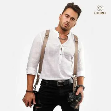 C Coiro Camera Harness for 2 Cameras – Dual Shoulder Leather Camera Strap – Double Camera Harness for DSLR/SLR, Camera Straps for Photographers of All Levels, Standard Straps/Color Beige