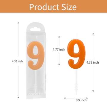 Beanlieve Colorful Numeral Birthday Candles - Set of 10