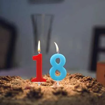 Beanlieve Colorful Numeral Birthday Candles - Set of 10