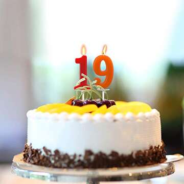Beanlieve Colorful Numeral Birthday Candles - Set of 10