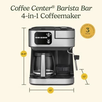 Cuisinart 4-in-1 Coffee Maker, Brew 12 Cups or Single Serve