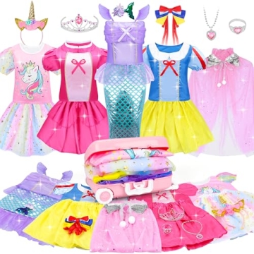 16 Pcs Princess Dress Up Set for Toddlers - Magical Role Play Costumes