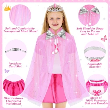 Princess Dress Up Set for Toddlers - 16 Magical Costumes