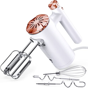 Hand Mixer Electric, 500W Power Handheld Mixer with Continuously Variable Speed Control + Eject Butt...