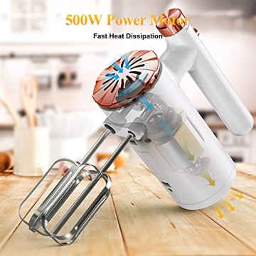 Hand Mixer Electric 500W Power for Easy Baking and Mixing