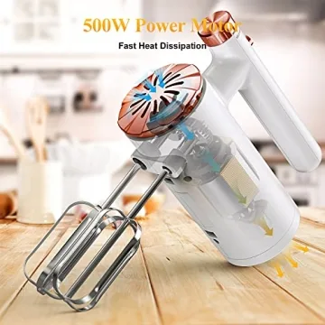 Hand Mixer Electric 500W Power for Easy Baking and Mixing