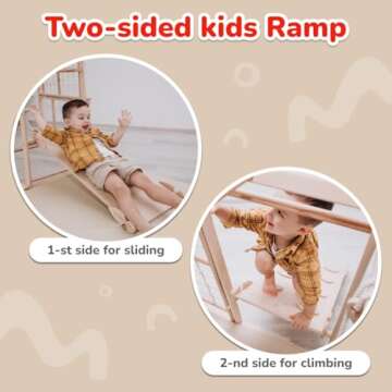 Woodandhearts Child's Sport Complex Scandinavian Trapezze Climber playstructures Made in EU Jungle Gym for Kids, Toddler Jungle Gym, Kids Ages 18 Months-6 Years Playground