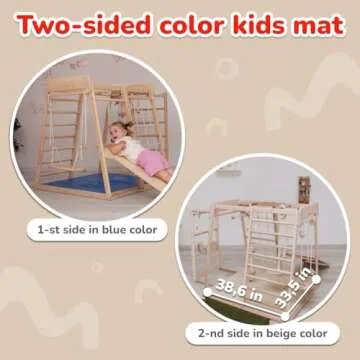 Woodandhearts Child's Sport Complex Scandinavian Trapezze Climber playstructures Made in EU Jungle Gym for Kids, Toddler Jungle Gym, Kids Ages 18 Months-6 Years Playground