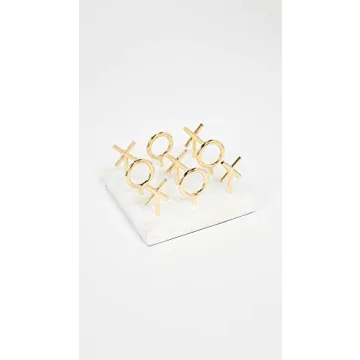 Stylish Jonathan Adler Brass Tic Tac Toe Set for Elegant Decor