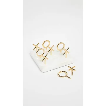 Stylish Jonathan Adler Brass Tic Tac Toe Set for Elegant Decor