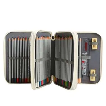 Lbxgap 72 Slots Pencil Bag Organizer with Zipper - Ideal for Artists & Creatives