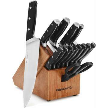 Calphalon Kitchen Knife Set with Self-Sharpening Block