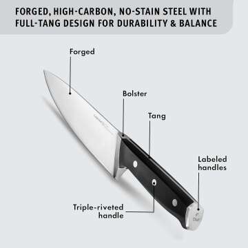 Calphalon Kitchen Knife Set with Self-Sharpening Block