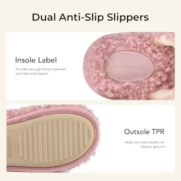 Snug Leaves Women's Furry Slip-on Memory Foam Slippers