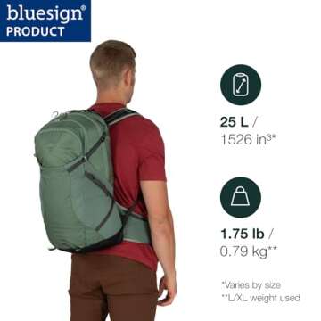 Osprey Sportlite 25L Unisex Hiking Backpack - Aubergine Purple, S/M