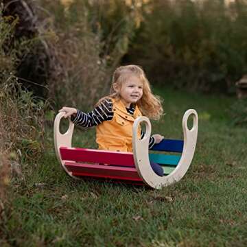Waldorf Wooden Rocking Play (Rainbow)