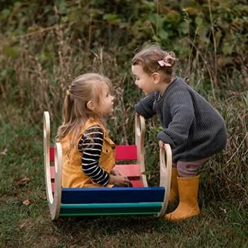 Waldorf Wooden Rocking Play for Creative Toddler Fun