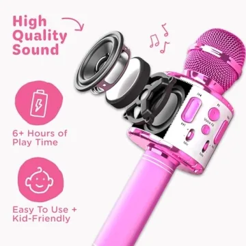 Move2Play Kids Karaoke Microphone with Bluetooth & Songs