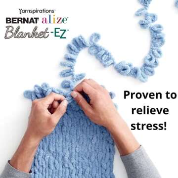 Product Name: Bernat Alize Blanket-EZ Super Soft Looped Yarn for Beginners, Hand Knitting- No Needles or Hooks Needed, White 2 Pack