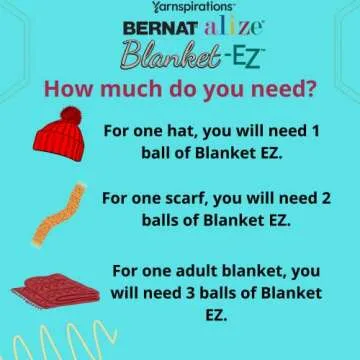 Product Name: Bernat Alize Blanket-EZ Super Soft Looped Yarn for Beginners, Hand Knitting- No Needles or Hooks Needed, White 2 Pack