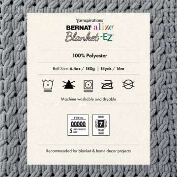 Product Name: Bernat Alize Blanket-EZ Super Soft Looped Yarn for Beginners, Hand Knitting- No Needles or Hooks Needed, White 2 Pack