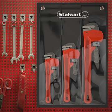 Stalwart Plumbers Pipe Wrench Set - Durable & Versatile Home Repair Tools