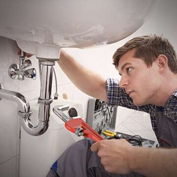 Stalwart Plumbers Pipe Wrench Set - Durable & Versatile Home Repair Tools