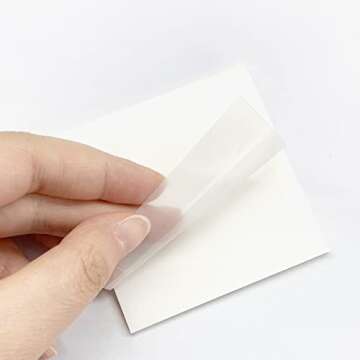 Transparent Sticky Notes, Clear Sticky Notes, 3’’ x 3’’ Translucent Sticky Notes, Waterproof See Through, 300 Sheets