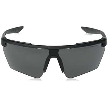 Nike Adrenaline P Polarized Rectangular Sunglasses, Matte Black, 66/15/135