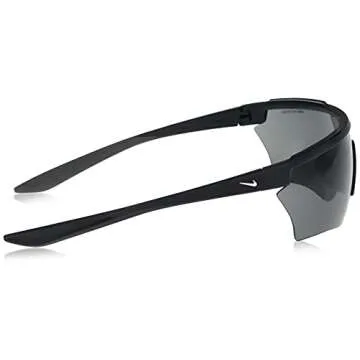 Nike Adrenaline P Polarized Rectangular Sunglasses, Matte Black, 66/15/135