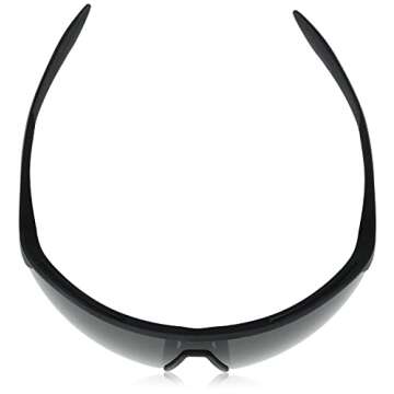 Nike Adrenaline P Polarized Rectangular Sunglasses, Matte Black, 66/15/135