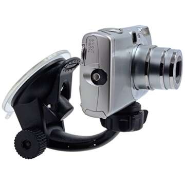 ARKON Mounts Windshield or Dash Camera Car Mount for Sony JVC and Other Digital Cameras
