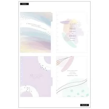 The Happy Planner Guided Journal -Wellness Warrior - Happy Heart Theme - Disc-Bound Notebook - 80 Sheets Dot Grid Filler Paper - 4 Dividers