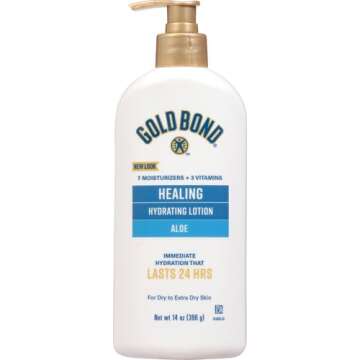 Gold Bond Ultimate Healing Skin Therapy Lotion with Aloe, 14 oz., Non-Greasy & Hypoallergenic