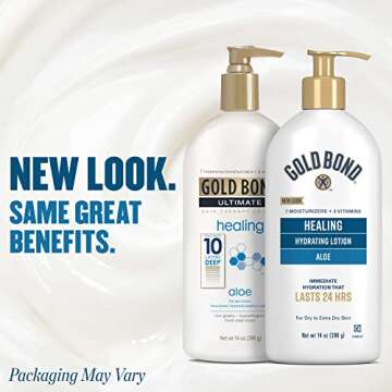 Gold Bond Ultimate Healing Skin Therapy Lotion with Aloe, 14 oz., Non-Greasy & Hypoallergenic