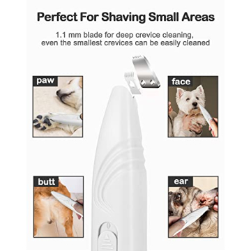 LEYOUFU Dog Paw Trimmer for Small Pets - Low Noise Cordless Grooming