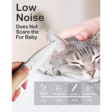 LEYOUFU Dog Paw Trimmer for Small Pets - Low Noise Cordless Grooming